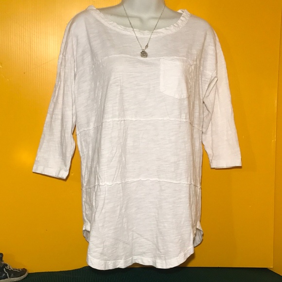 💗 Mod-O-Doc women's 3/4 Sleeve White Shirt Size S - Picture 2 of 8